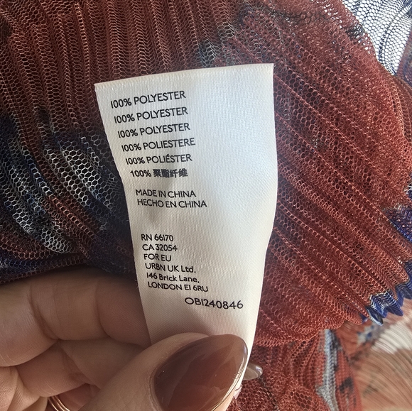 Free People Frills And Thrills Sheer Floral Top, Size Small - Picture 7 of 7